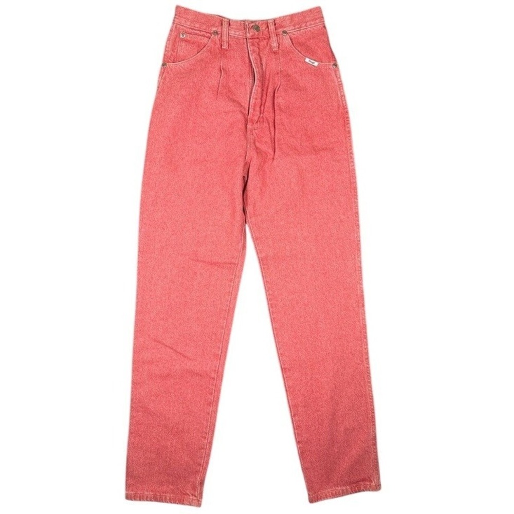 Wrangler Vintage High Waisted Salmon Pink Jeans Made in USA 17MWZEA 11/12 x‎ 32
